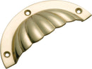 Tradco Drawer Pull Fluted Polished Brass 90x40mm