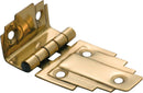Tradco Deco Offset Hinge (Stepped) SB Polished Brass 63x32mm