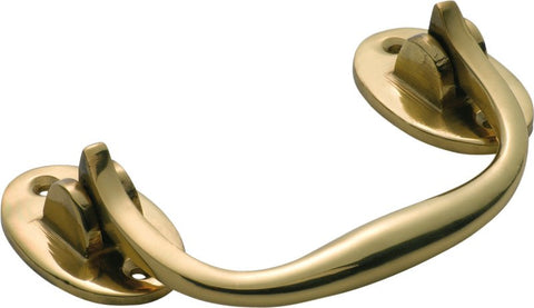 Tradco Trunk Handle Polished Brass 120x68mm
