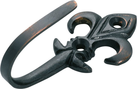 TRADCO CURTAIN TIE BACK HOOK FLEUR DE LIS