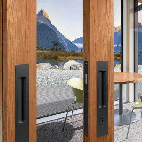 MARDECO 'M' SERIES FLUSH PULL EURO LOCK SET KEY LOCKING FOR TIMBER AND ALUMINUM DOORS - AVAILABLE IN VARIOUS FINISHES - primehardware