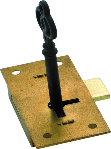 Tradco Cupboard Lock Brass H63xW32mm