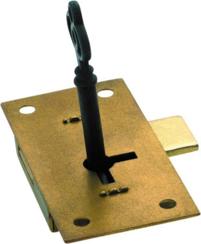 Tradco Cupboard Lock Brass H76xW37mm