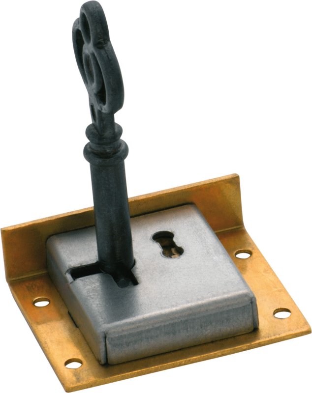 Tradco Drawer / Till Lock Brass 38x32mm