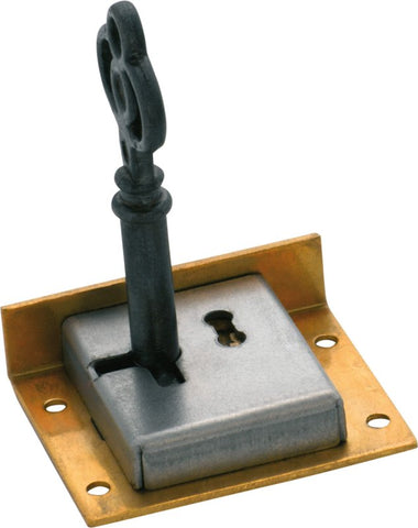 Tradco Drawer / Till Lock Brass 38x32mm