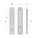 MARDECO 'M' SERIES FLUSH PULL EURO LOCK SET KEY LOCKING FOR TIMBER AND ALUMINUM DOORS - AVAILABLE IN VARIOUS FINISHES - primehardware