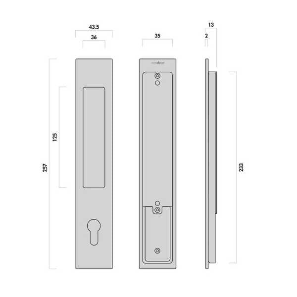 MARDECO 'M' SERIES FLUSH PULL EURO LOCK SET KEY LOCKING FOR TIMBER AND ALUMINUM DOORS - AVAILABLE IN VARIOUS FINISHES