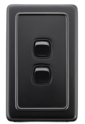 TRADCO SWITCH ROCKER 2 GANG 72X115MM