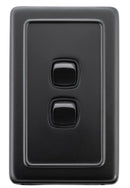 TRADCO SWITCH ROCKER 2 GANG 72X115MM