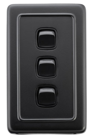 TRADCO SWITCH ROCKER 3 GANG 72X115MM