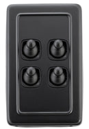 Tradco Switch Toggle 4 Gang 72x115mm