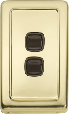 TRADCO SWITCH ROCKER 2 GANG 72X115MM