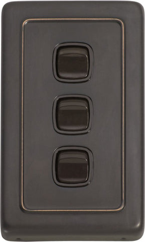 TRADCO SWITCH ROCKER 3 GANG 72X115MM