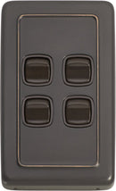 TRADCO SWITCH ROCKER 4 GANG 72X115MM