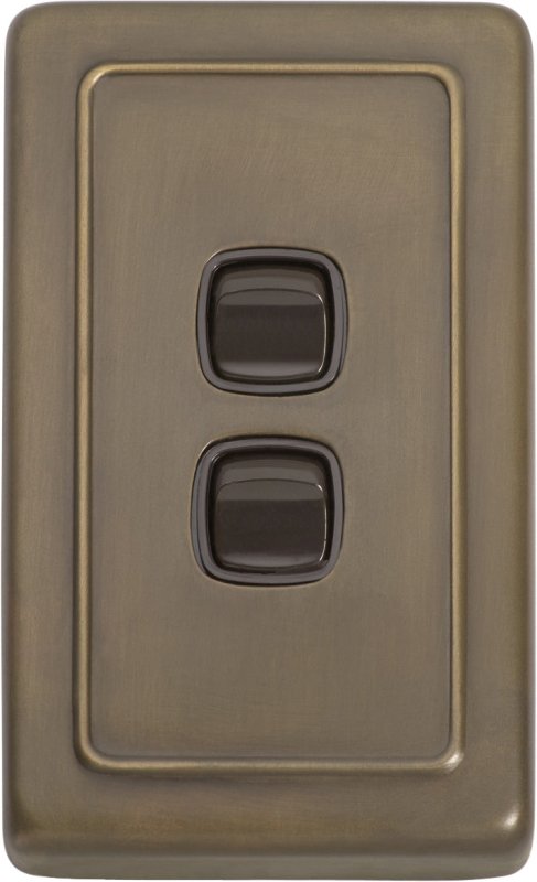 TRADCO SWITCH ROCKER 2 GANG 72X115MM