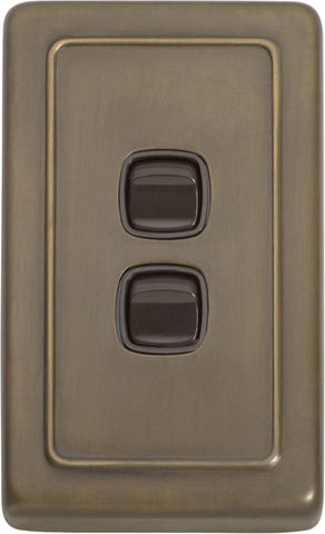 TRADCO SWITCH ROCKER 2 GANG 72X115MM