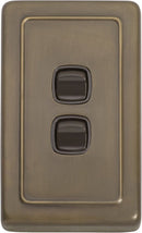 TRADCO SWITCH ROCKER 2 GANG 72X115MM