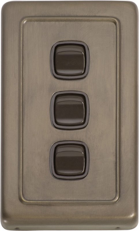 TRADCO SWITCH ROCKER 3 GANG 72X115MM