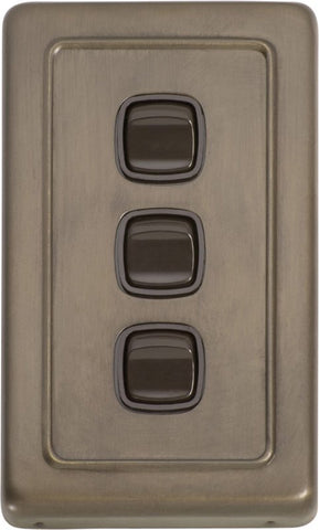 TRADCO SWITCH ROCKER 3 GANG 72X115MM