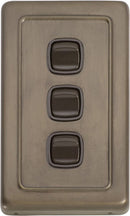 TRADCO SWITCH ROCKER 3 GANG 72X115MM