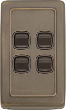 Tradco Switch Rocker 4 Gang 72x115mm