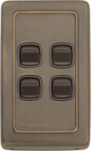 TRADCO SWITCH ROCKER 4 GANG 72X115MM