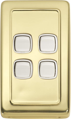 TRADCO SWITCH ROCKER 4 GANG 72X115MM