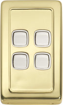 TRADCO SWITCH ROCKER 4 GANG 72X115MM