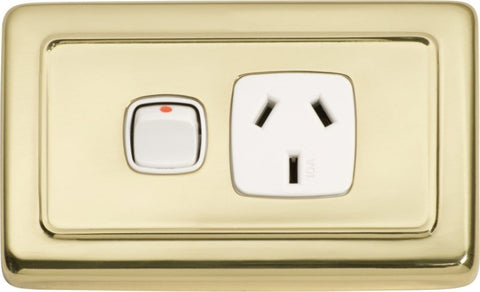 TRADCO SINGLE POWER POINT 115X72MM