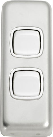 TRADCO SWITCH ROCKER 2 GANG 30X82MM