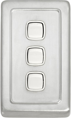 TRADCO SWITCH ROCKER 3 GANG 72X115MM