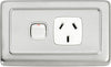 TRADCO SINGLE POWER POINT 115X72MM