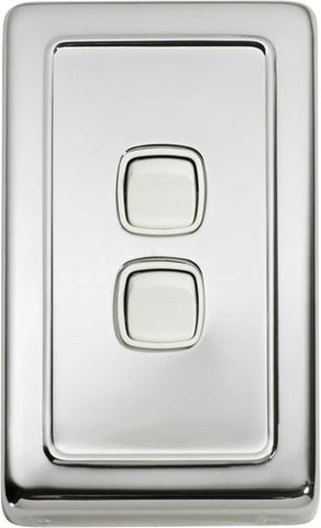 TRADCO SWITCH ROCKER 2 GANG 72X115MM