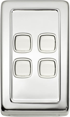 TRADCO SWITCH ROCKER 4 GANG 72X115MM