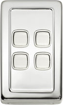 TRADCO SWITCH ROCKER 4 GANG 72X115MM