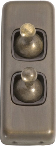 Tradco Switch Toggle 2 Gang 30x82mm