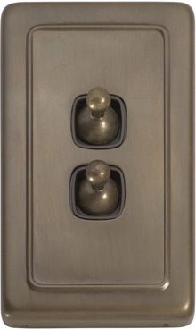 Tradco Switch Toggle 2 Gang 72x115mm