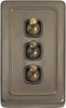 Tradco Switch Toggle 3 Gang 72x115mm