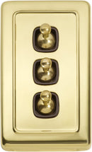 Tradco Switch Toggle 3 Gang 72x115mm