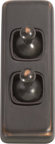Tradco Switch Toggle 2 Gang 30x82mm