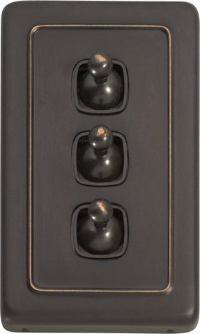 Tradco Switch Toggle 3 Gang 72x115mm