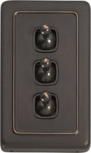 Tradco Switch Toggle 3 Gang 72x115mm