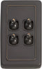 Tradco Switch Toggle 4 Gang 72x115mm