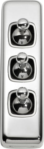 Tradco Switch Toggle 3 Gang 30x82mm