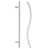 LOCKWOOD ENTRANCE PULL HANDLE 147X450SSS 450MM SATIN STAINLESS STEEL PAIR - primehardware