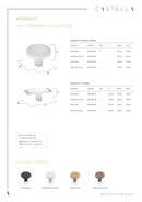 Castella Monaco Cabinet T-Knob Handle 60mm
