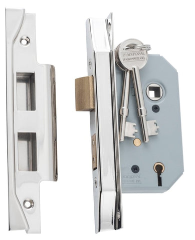 TRADCO REBATED 5 LEVER MORTICE LOCK BACKSET 46MM