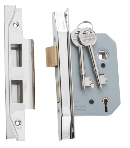 TRADCO REBATED 5 LEVER MORTICE LOCK BACKSET 57MM