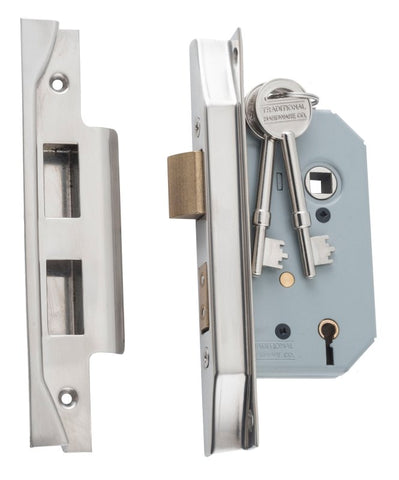 TRADCO REBATED 5 LEVER MORTICE LOCK BACKSET 46MM