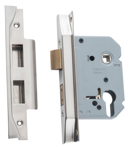 TRADCO REBATED EURO MORTICE LOCK BACKSET 57MM